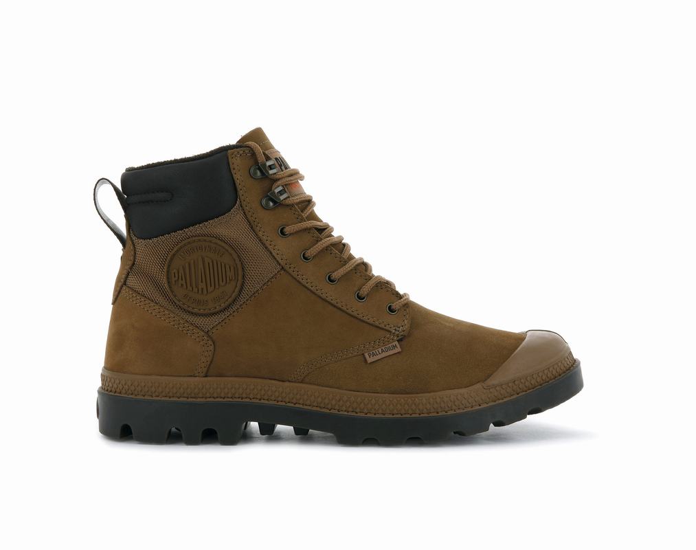 Palladium Pampa Shield Wp+ Lux Damen Stiefel Wasserdicht DunkelBraun ||437695-BIP||